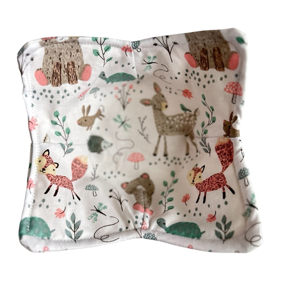 Hand Crafted Woodland Animal Print Basket Fabric Trinket Bowl Holder